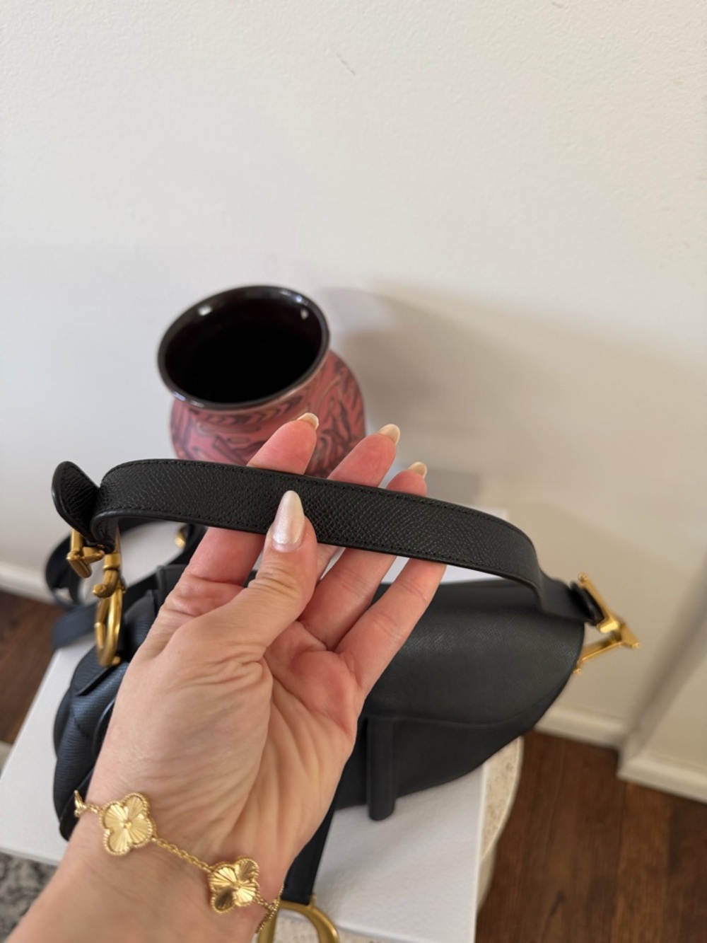 CHRISTIAN DIOR SADDLE GRAINED CALFSKIN BAG - Picture 6 of 16